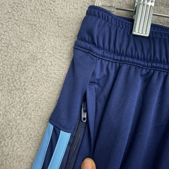 NEW Adidas Aeroready Men's Size L Stripe Shorts Dark Blue & Light Blue Polyester - Picture 7 of 8